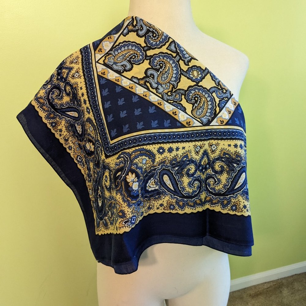 Scarf Wrap Non-Branded Navy Made in the USA